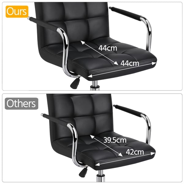 Juoda PU odos biuro kėdė - Image 8