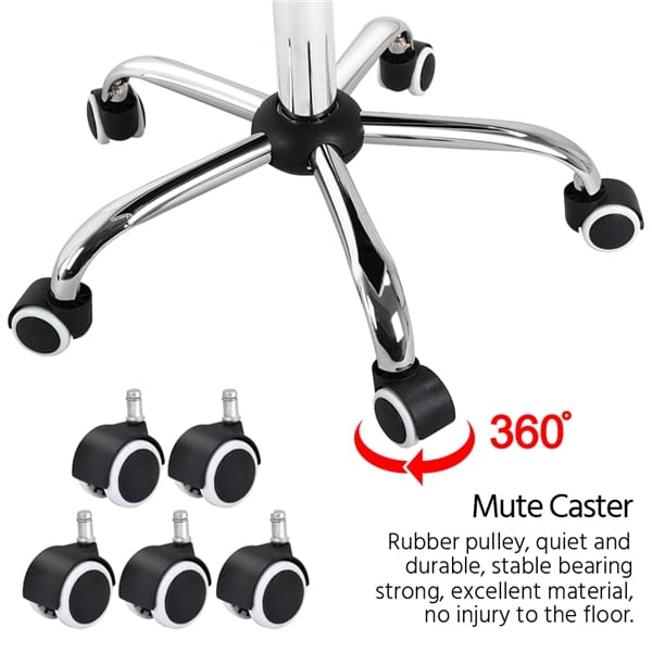 Juoda PU odos biuro kėdė - Image 13