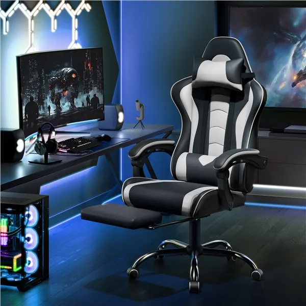 Ergonomiška žaidimų kėdė su masažo funkcija - Image 12