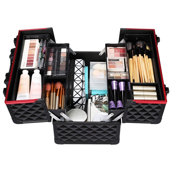 Kosmetikos ir juvelyrinių dirbinių juodas dėklas - Image 6