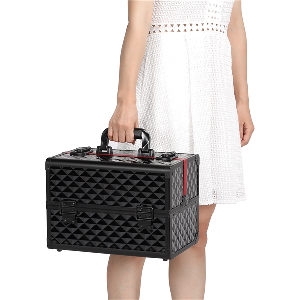 Kosmetikos ir juvelyrinių dirbinių juodas dėklas - Image 14