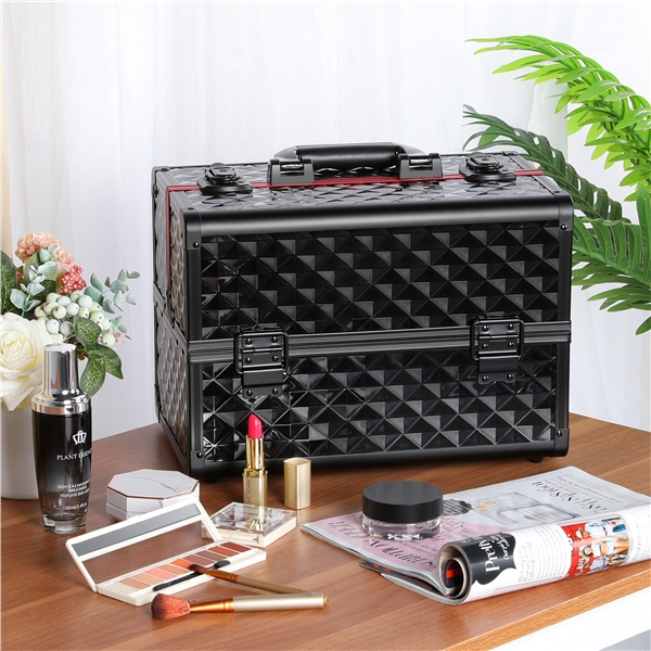 Kosmetikos ir juvelyrinių dirbinių juodas dėklas - Image 17