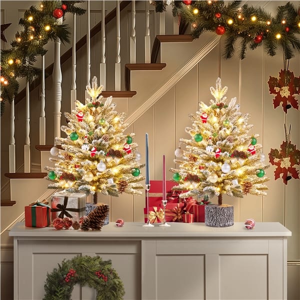 68cm Dirbtinė Kalėdų eglutė su LED ir sniego efektu - Image 16