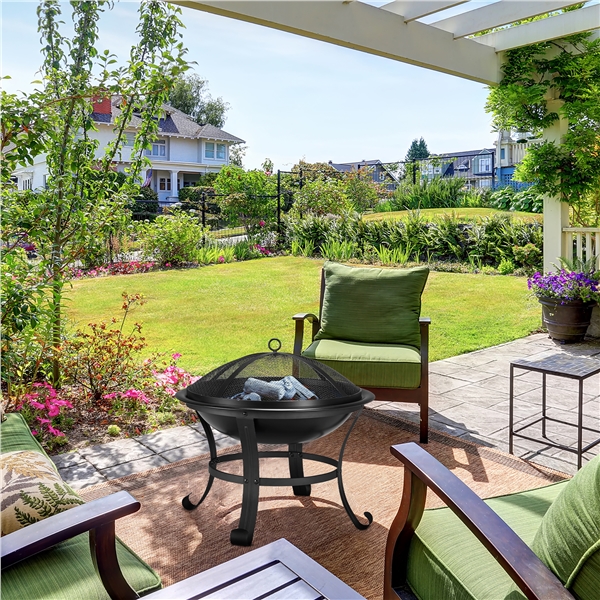 Apvali laužavietė su tinkleliu nuo kibirkščių – 54 cm - Image 10