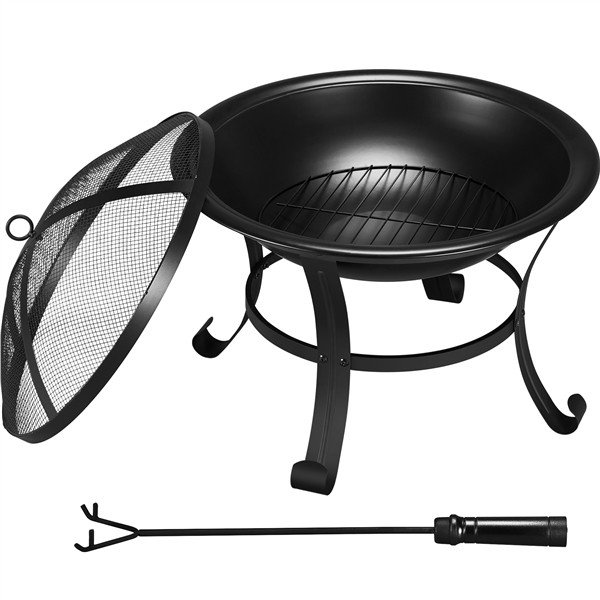 Apvali laužavietė su tinkleliu nuo kibirkščių – 54 cm - Image 3