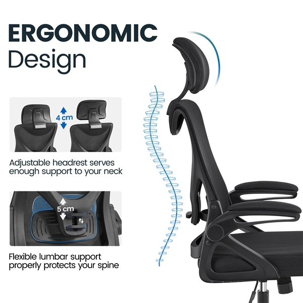 Ergonomine kėdė su pakeliamais porankiais - Image 2
