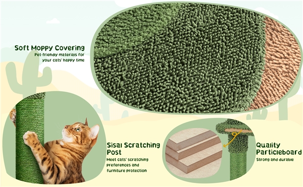 135 cm kaktuso formos kačių bokštas - Image 5