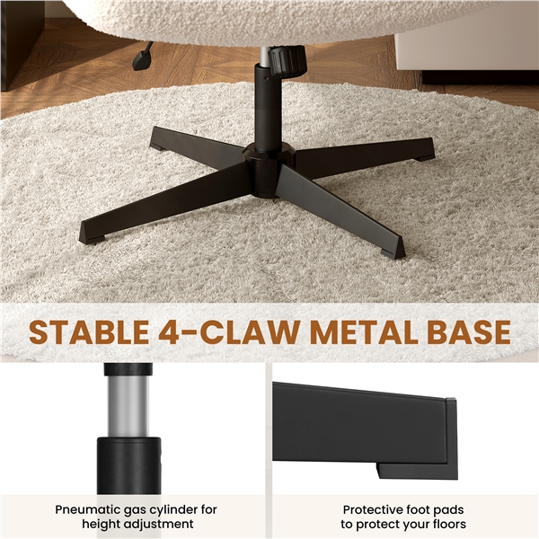 „Boucle“ pasukama stalo kėdė be porankių - Image 4