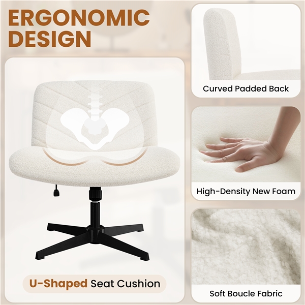 „Boucle“ pasukama stalo kėdė be porankių - Image 5