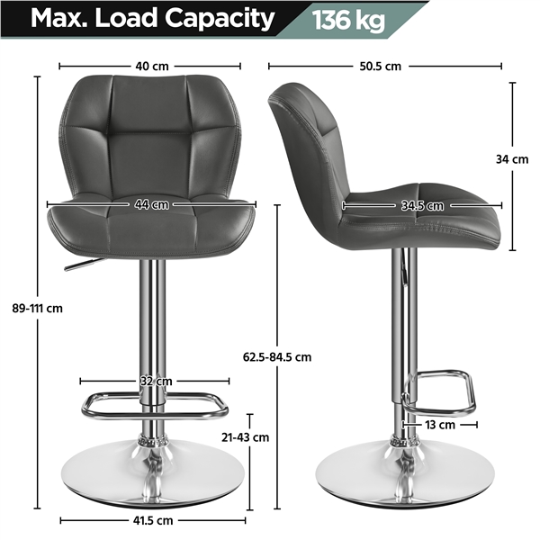 2 reguliuojamo aukščio baro kėdės - Image 16