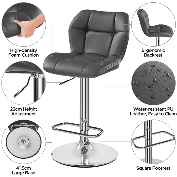 2 reguliuojamo aukščio baro kėdės - Image 7