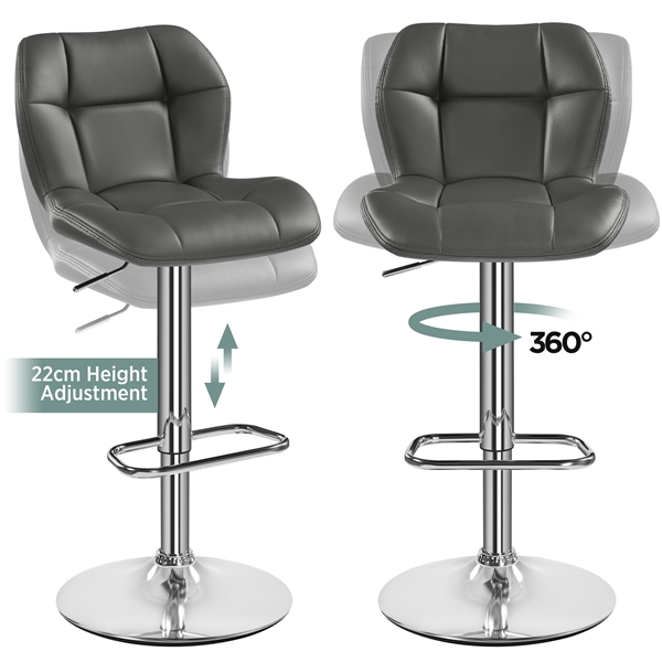 2 reguliuojamo aukščio baro kėdės - Image 5