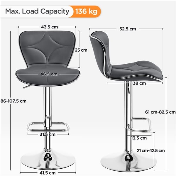 Dvi Pilkos Baro kėdės - Image 4