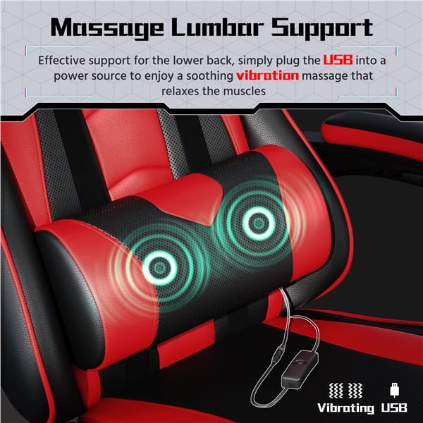 Ergonomiška biuro / žaidimų kėdė su masažo funkcija - Image 10