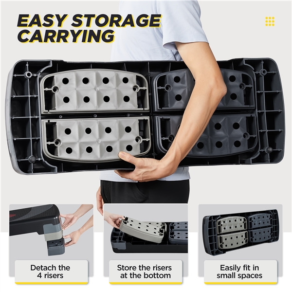 Aerobikos stepas / laiptelis – 3 aukščio lygiai 250kg - Image 8