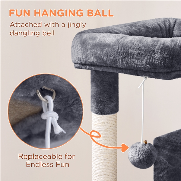 3 pakopų draskyklė – tamsiai pilka 92cm - Image 8