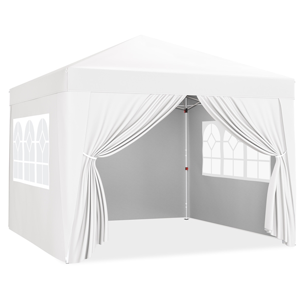 ⛺ Sulankstoma pavėsinė 3 × 3 m su sienelėmis – balta