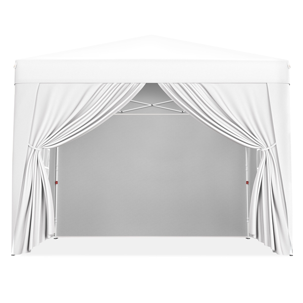 ⛺ Sulankstoma pavėsinė 3 × 3 m su sienelėmis – balta - Image 2