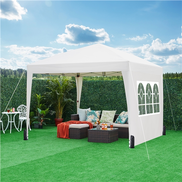 ⛺ Sulankstoma pavėsinė 3 × 3 m su sienelėmis – balta - Image 13