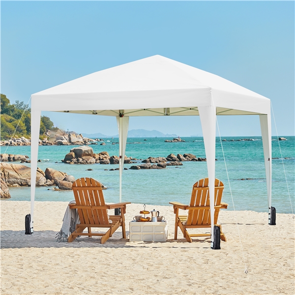 ⛺ Sulankstoma pavėsinė 3 × 3 m su sienelėmis – balta - Image 14