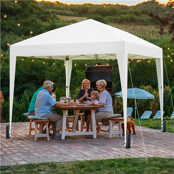 ⛺ Sulankstoma pavėsinė 3 × 3 m su sienelėmis – balta - Image 16